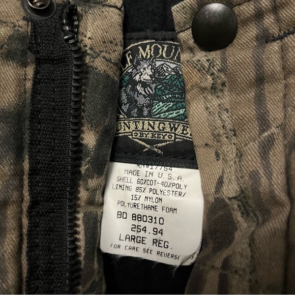 VTG CAMO OVERALLS REAL TREE CAMOUFLAGE HUNTING OUTDOOR AOP PANTS CARGO MOSSY OAK - Picture 13 of 13